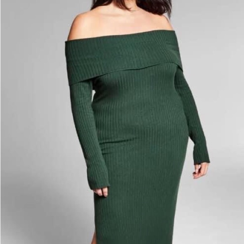 Green INC plus size off shoulder dress size 2X